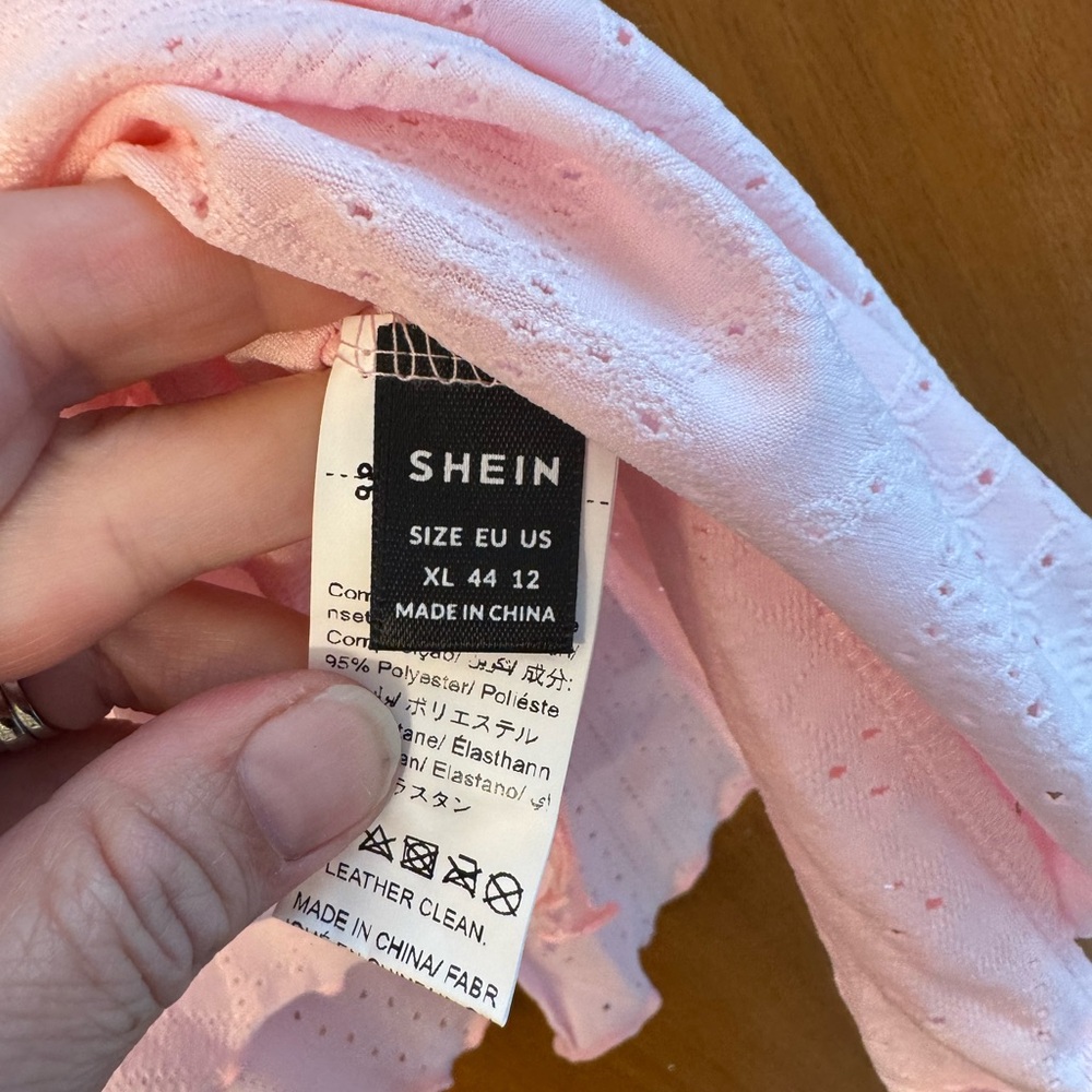 SHEIN Light Pink Eyelet Camisole Top - Picture 4 of 6